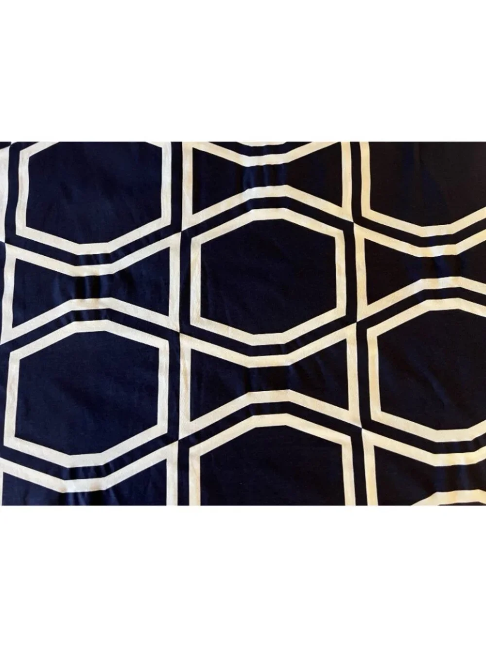 KATE SPADE NY Shower Curtain BOW TILE Design Navy Blue White 69